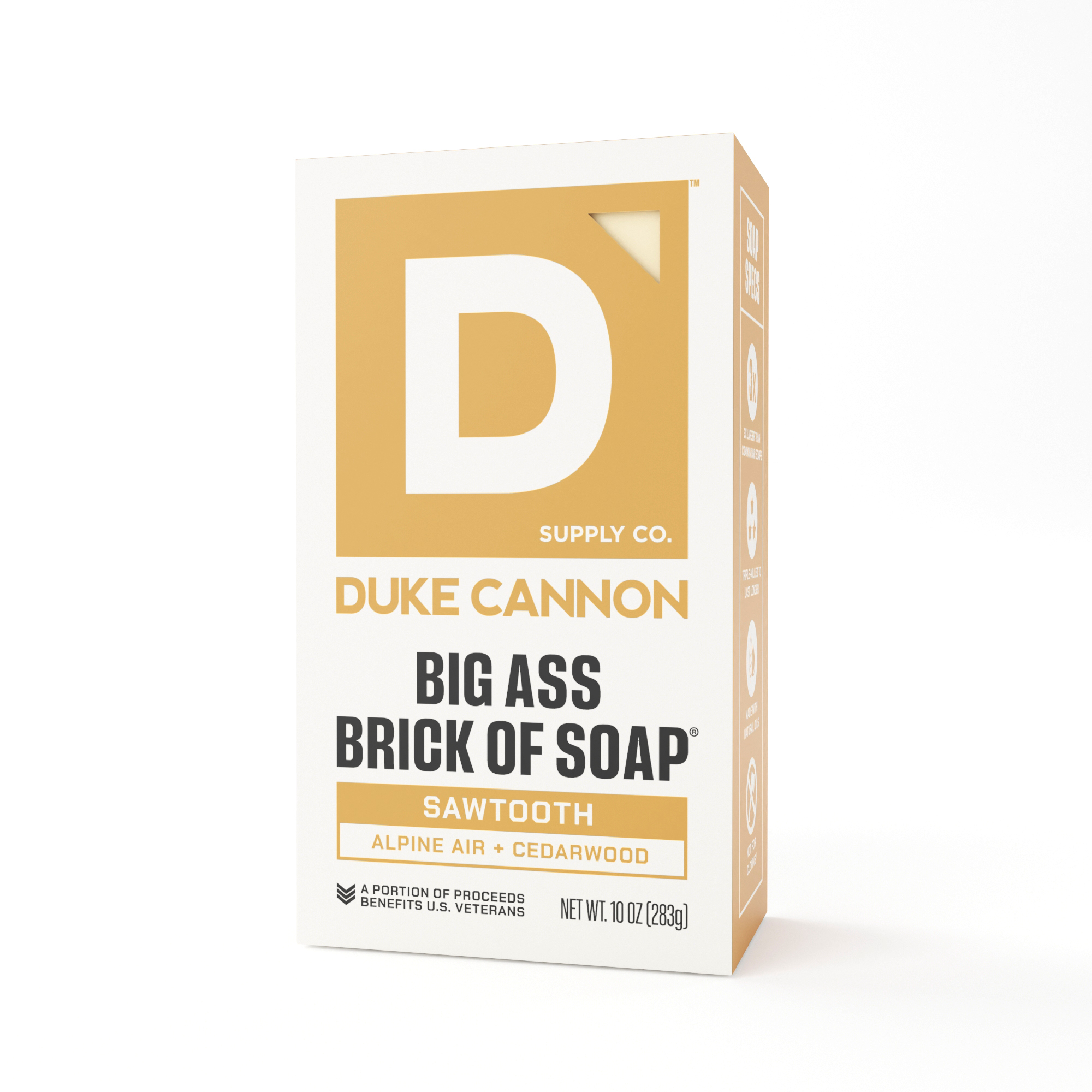 Duke Cannon, brick of soap sawtooth, Size 10 oz, Includes (qty.) 1 Model# BSBA-SWTH10